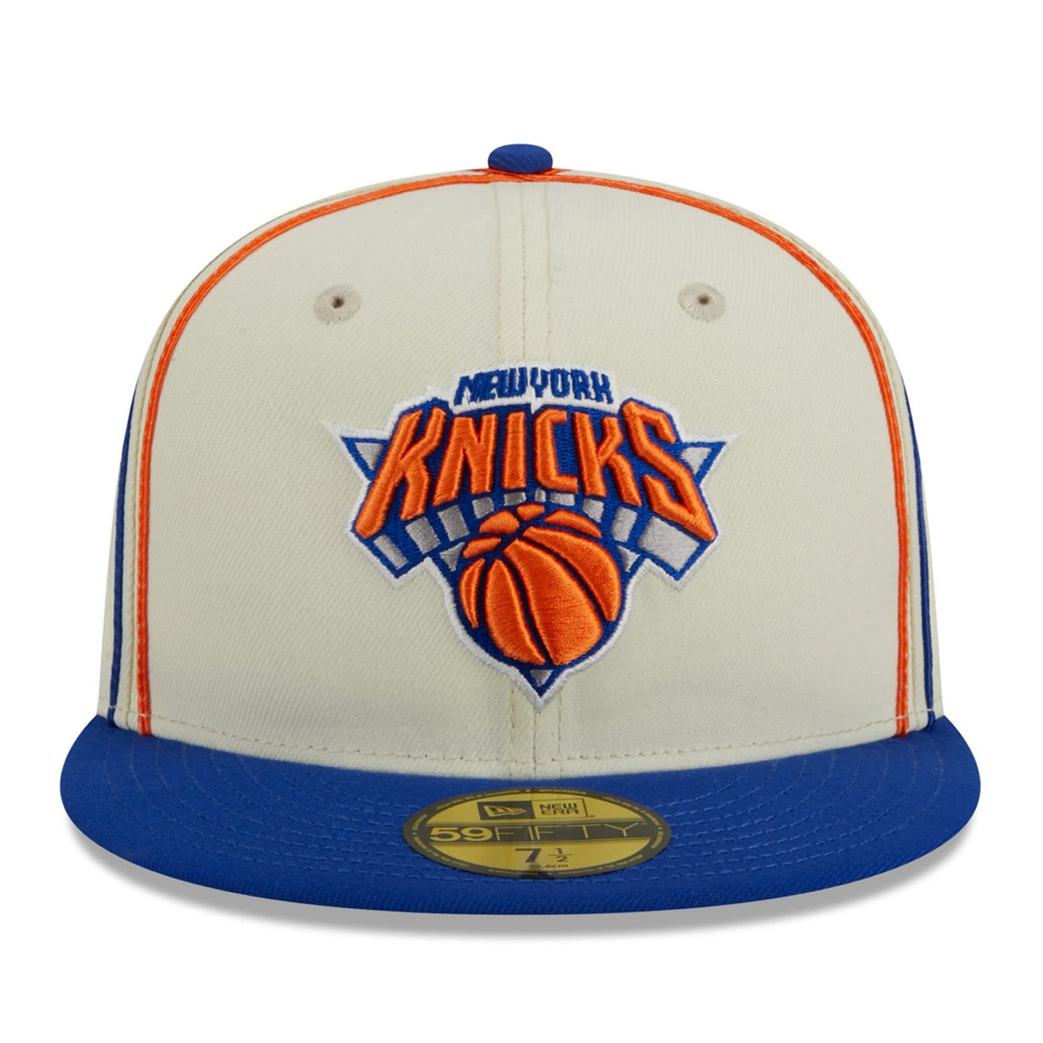 New Era /Blue New York Knicks Piping 2-Tone 59FIFTY Fitted Hat