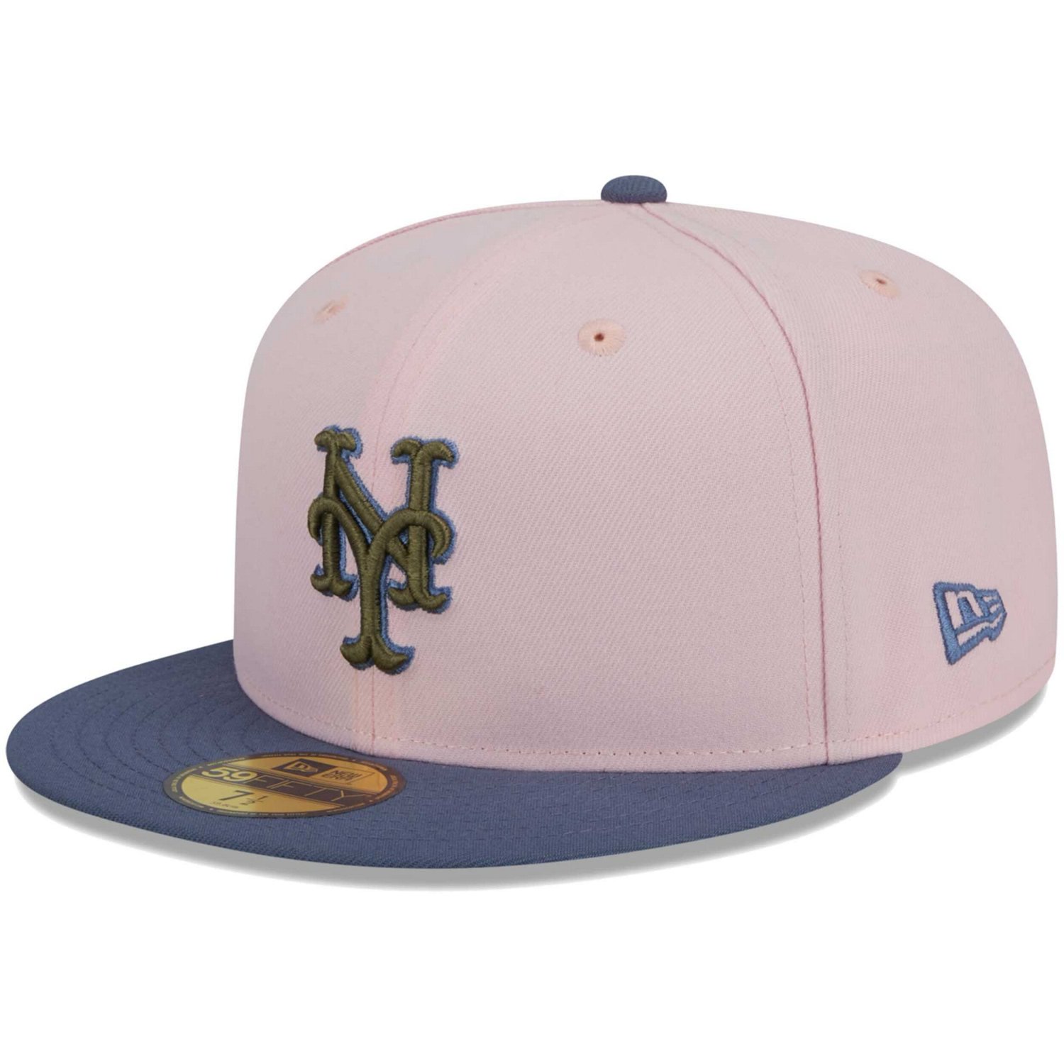 New Era /Blue New York Mets Olive Undervisor 59FIFTY Fitted Hat - view number 3