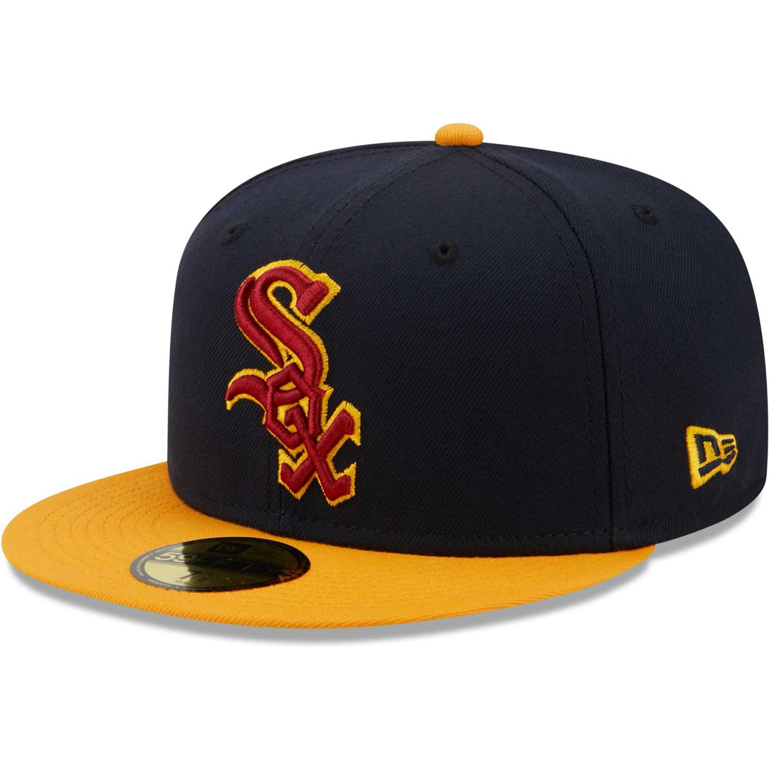 New Era /Gold Chicago White Sox Primary Logo 59FIFTY Fitted Hat