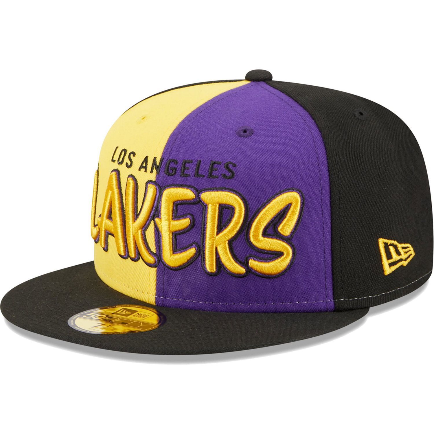 New Era /Gold Los Angeles Lakers Pop Front 59FIFTY Fitted Hat - view number 3