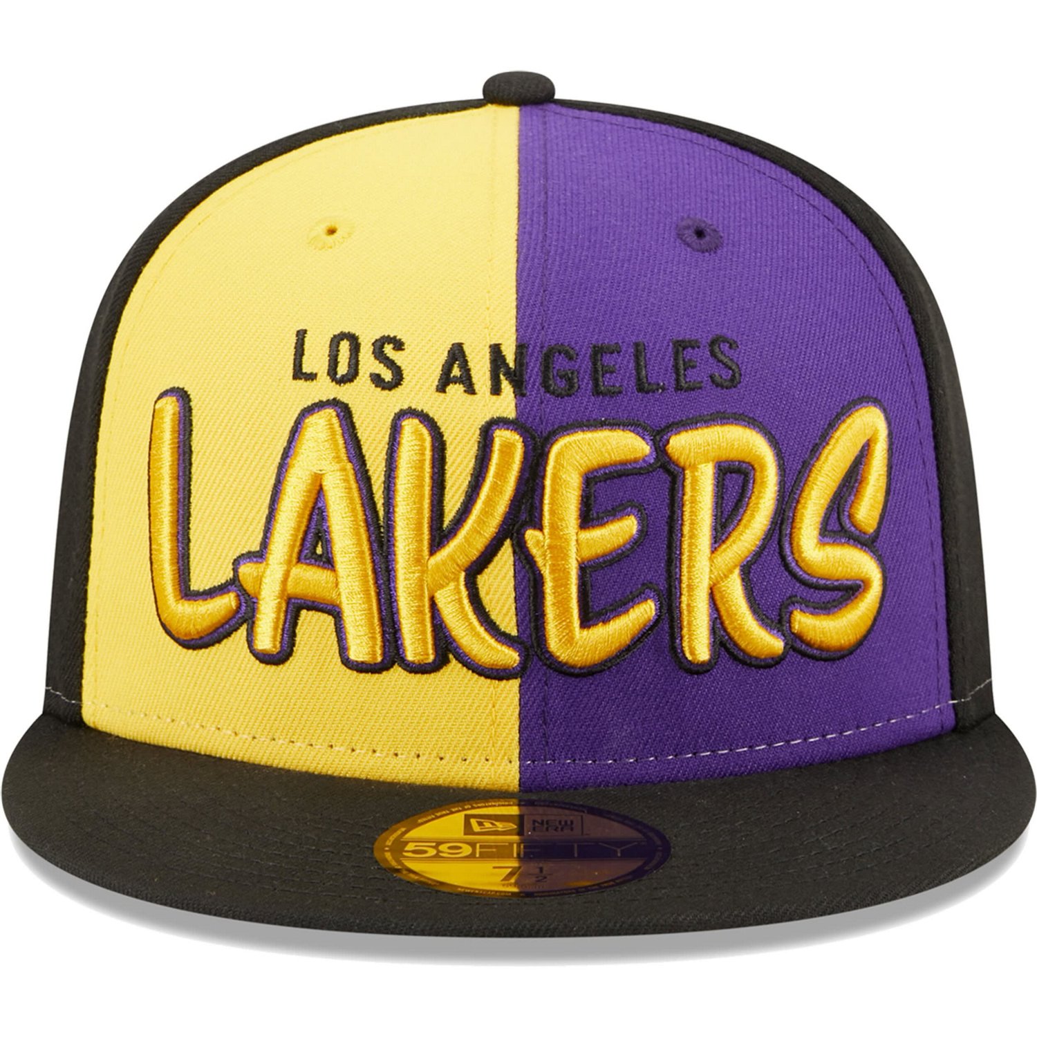 New Era /Gold Los Angeles Lakers Pop Front 59FIFTY Fitted Hat - view number 2