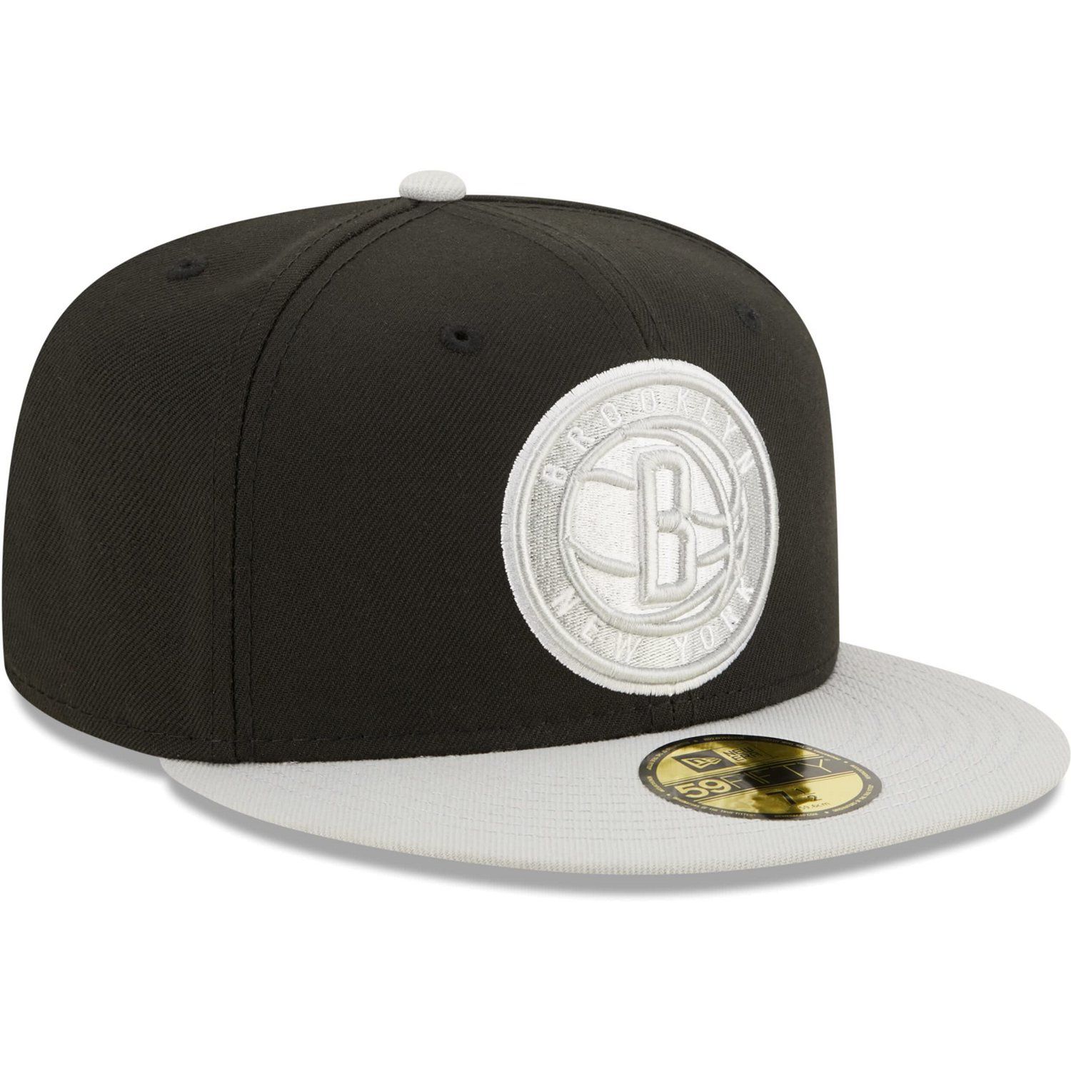New Era /Gray Brooklyn Nets Two-Tone Color Pack 59FIFTY Fitted Hat - view number 3