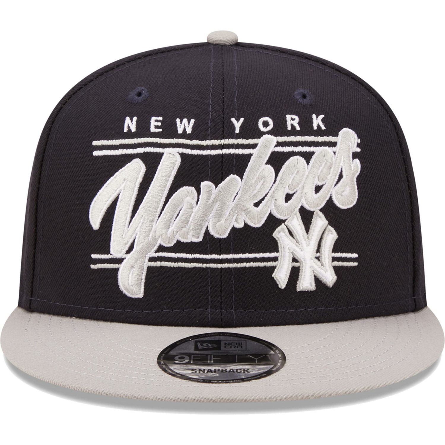 New Era /Gray New York Yankees Team Script 9FIFTY Adjustable Snapback Hat                                                        - view number 2
