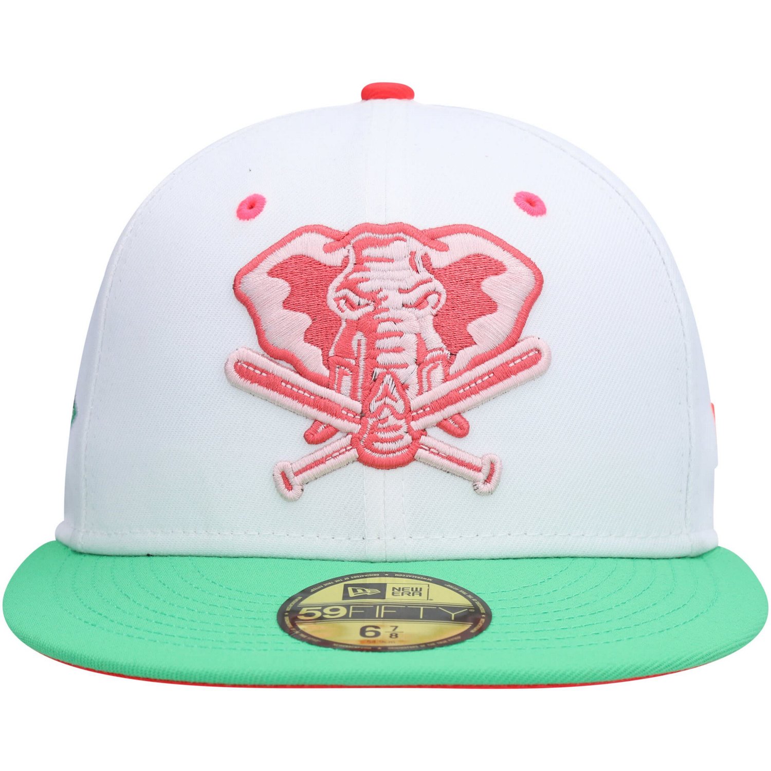New Era /Green Oakland Athletics Alternate Logo Watermelon Lolli 59FIFTY Fitted Hat                                              - view number 2