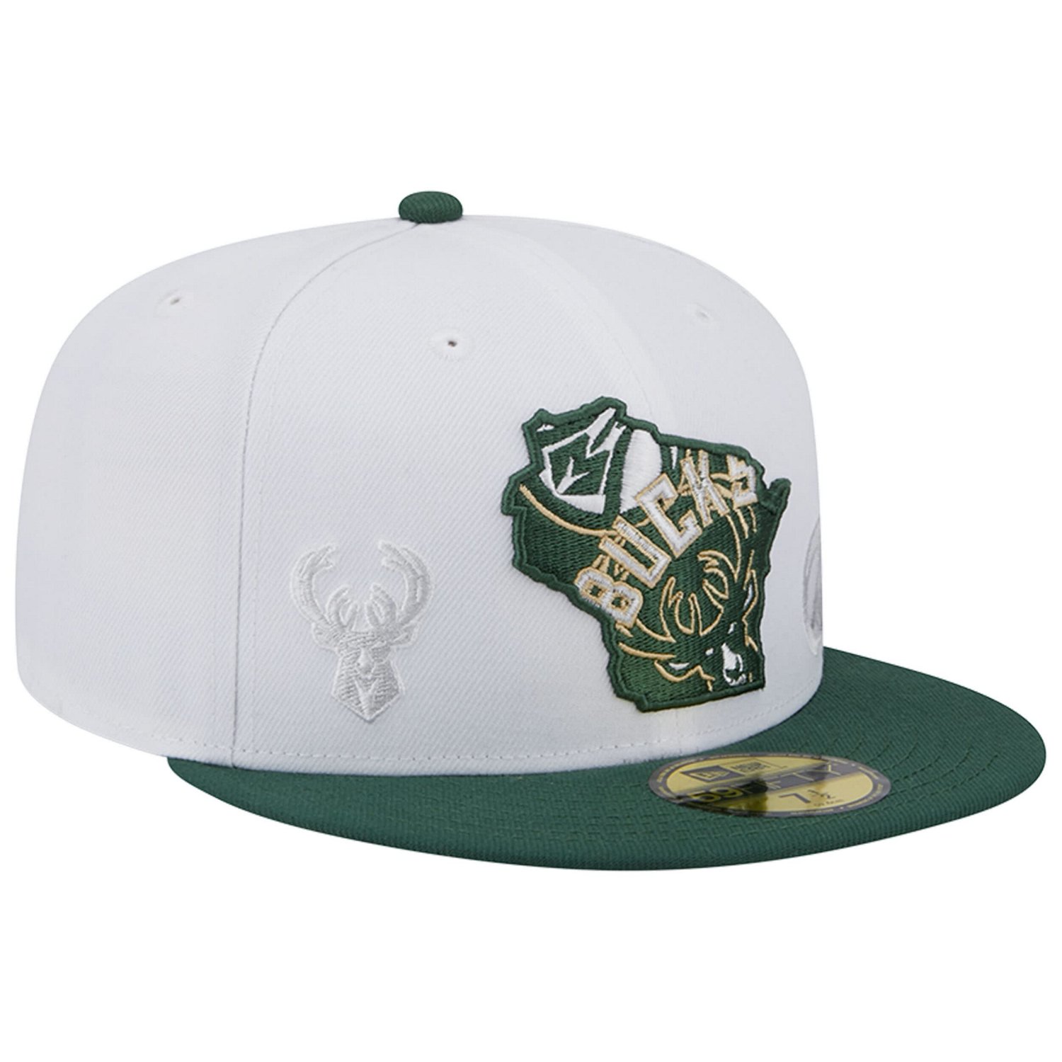 New Era /Hunter Green Milwaukee Bucks State Pride 59FIFTY Fitted Hat - view number 3