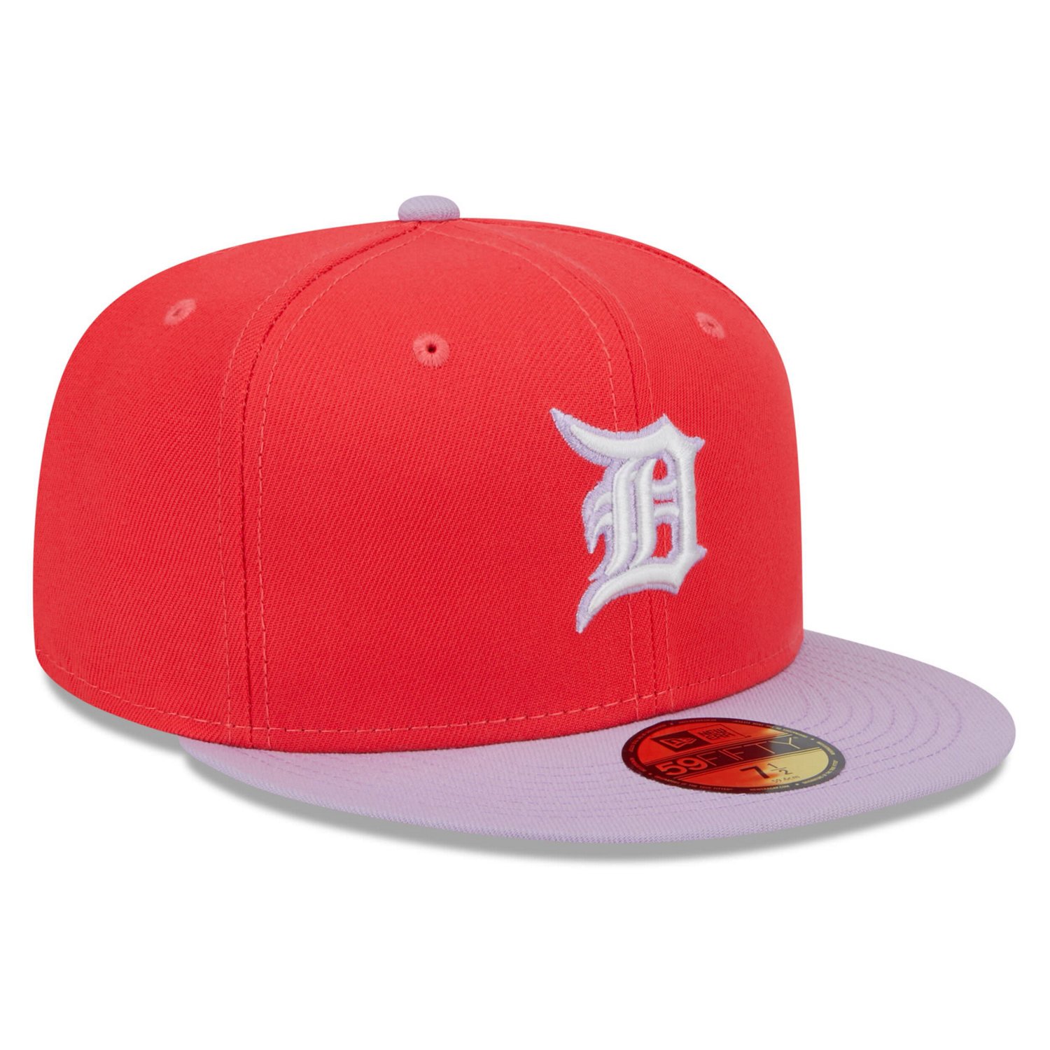 New Era /Lavender Detroit Tigers Spring Color Two-Tone 59FIFTY Fitted Hat                                                        - view number 3