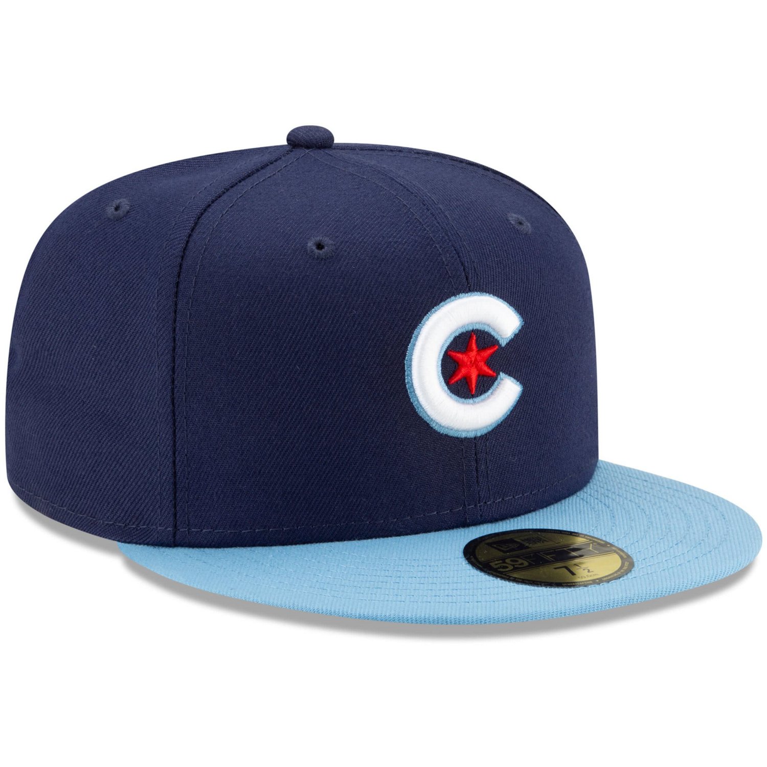 New Era /Light Blue Chicago Cubs 2021 City Connect 59FIFTY Fitted Hat                                                            - view number 3