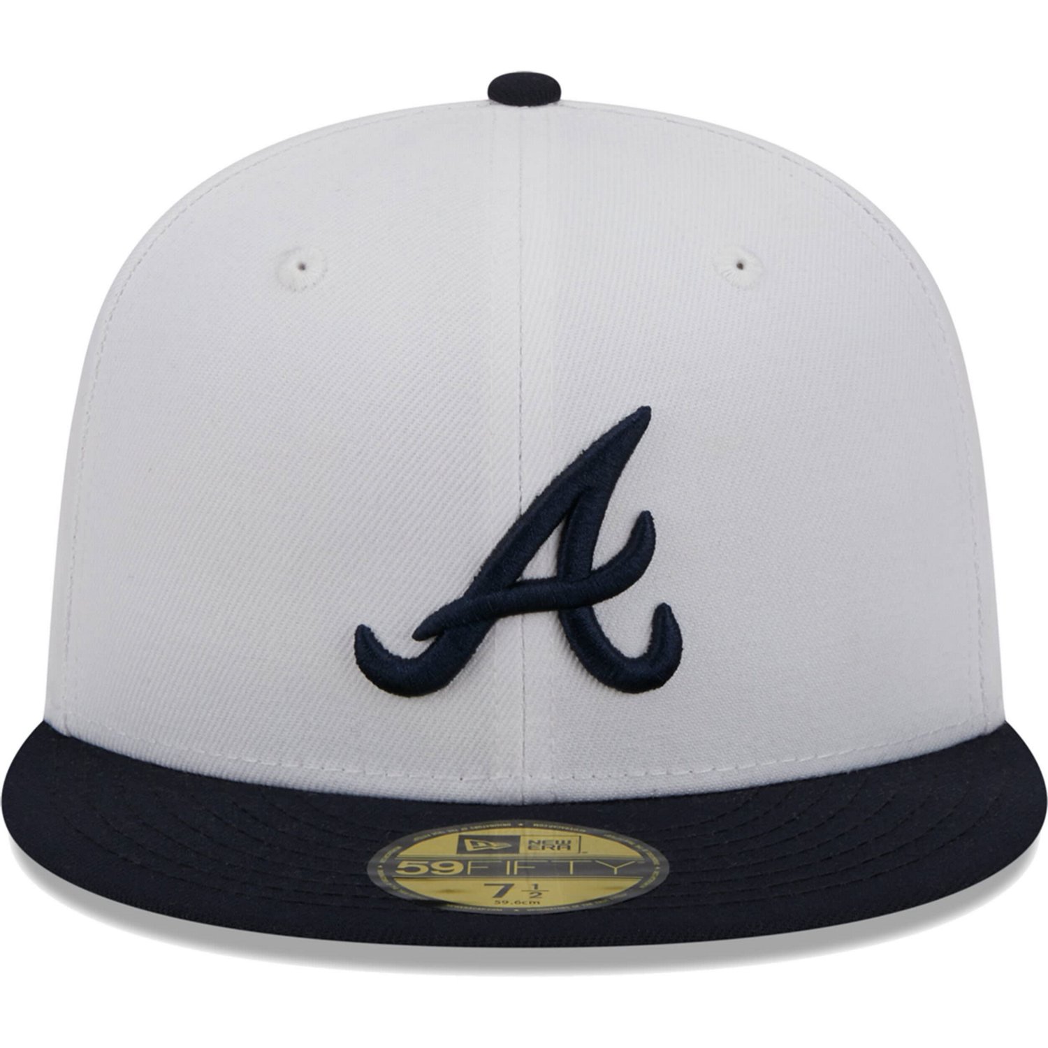 New Era /Navy Atlanta Braves Optic 59FIFTY Fitted Hat - view number 2