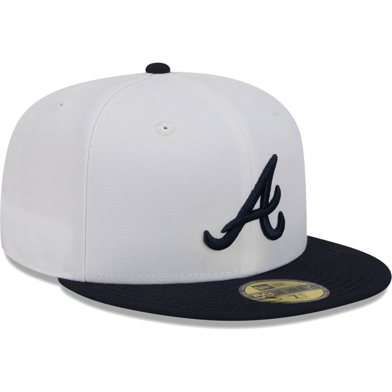 New Era /Navy Atlanta Braves Optic 59FIFTY Fitted Hat - view number 3