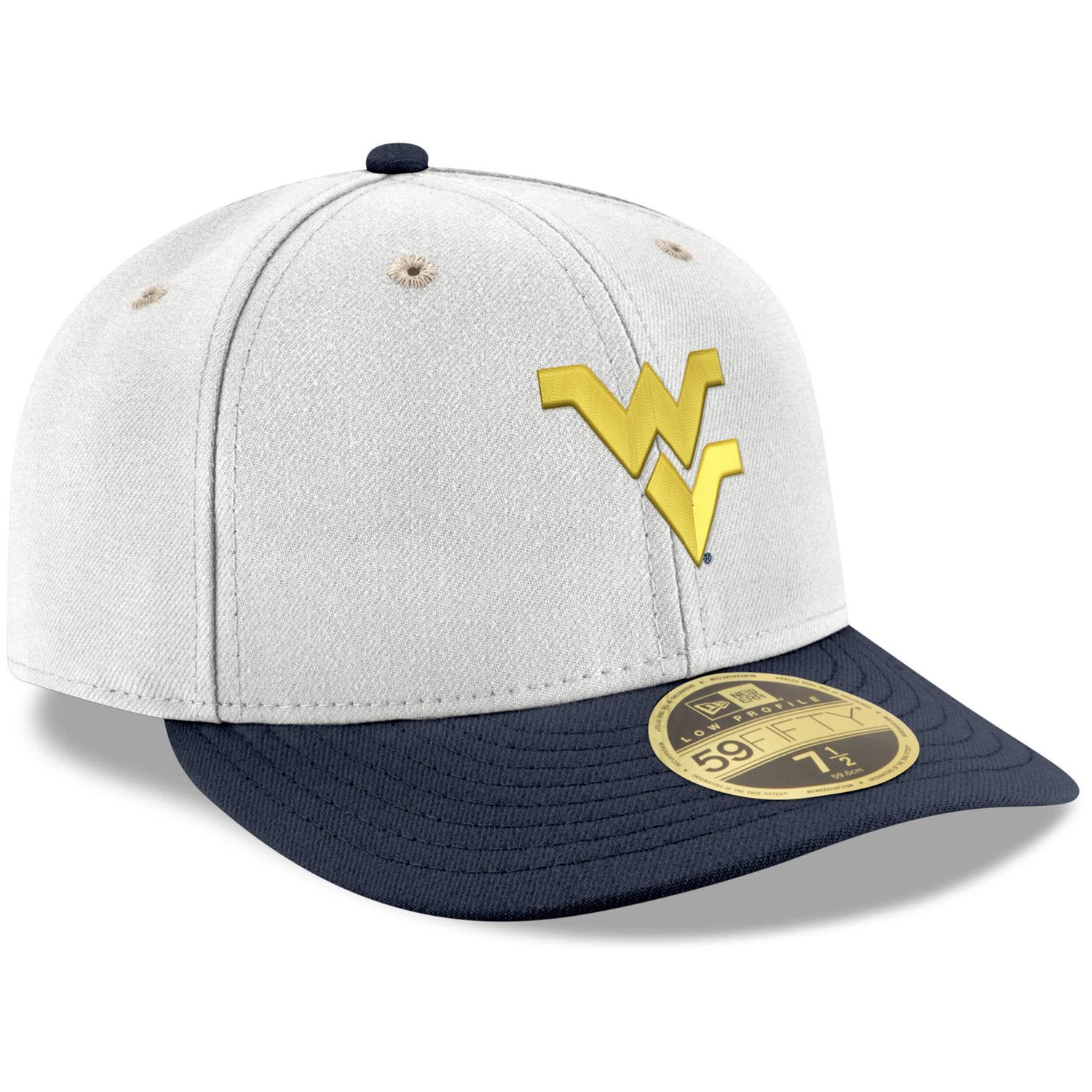 New Era /Navy West Virginia Mountaineers Basic Low Profile 59FIFTY Fitted Hat - view number 3