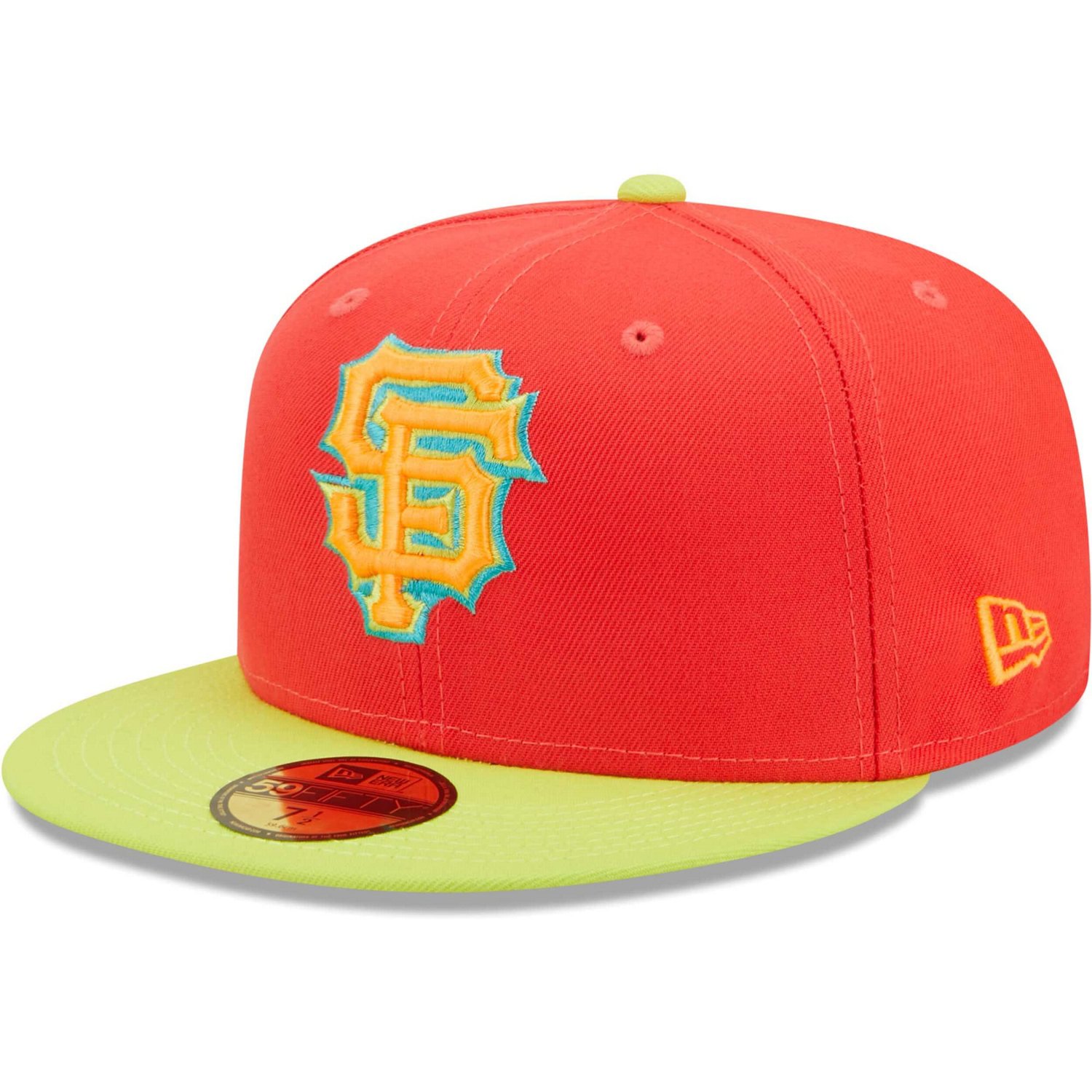 New Era /Neon Green San Francisco Giants Lava Highlighter Combo 59FIFTY Fitted Hat