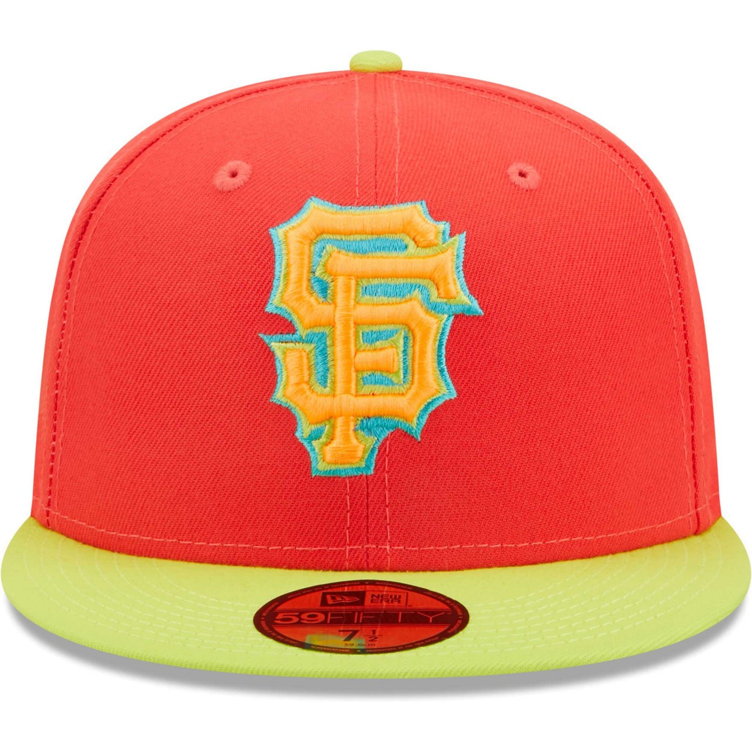 New Era /Neon Green San Francisco Giants Lava Highlighter Combo 59FIFTY Fitted Hat