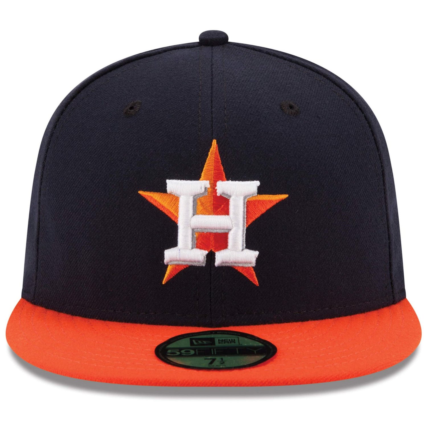 New Era /Orange Houston Astros Road Authentic Collection On Field 59FIFTY Performance Fitted Hat - view number 2