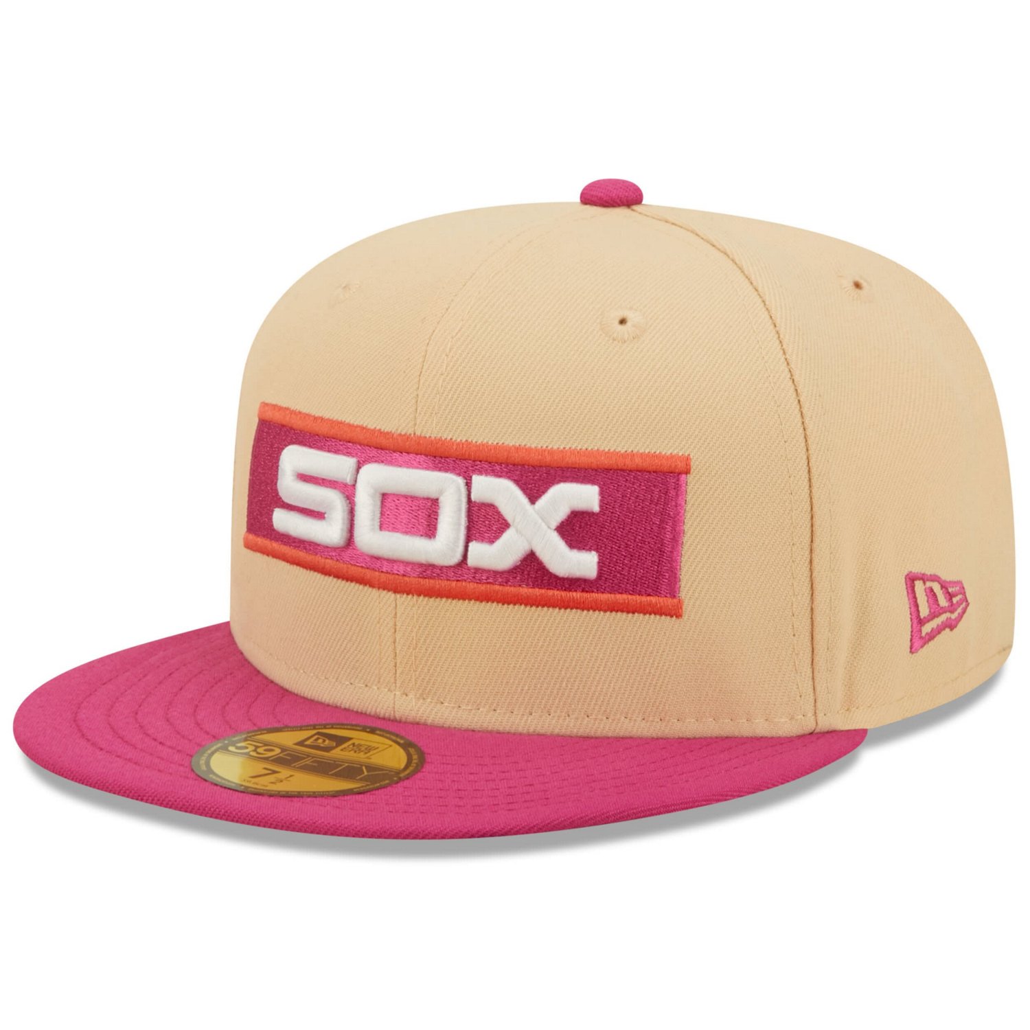 New Era /Pink Chicago White Sox 1933 MLB All-Star Game 50th Anniversary Mango Passion 59FIFTY Fitted Hat