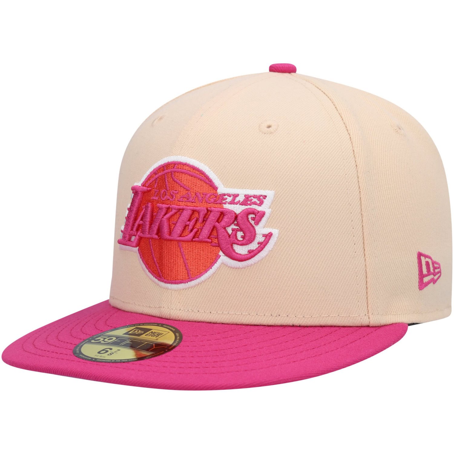 New Era /Pink Los Angeles Lakers Passion Mango 59FIFTY Fitted Hat