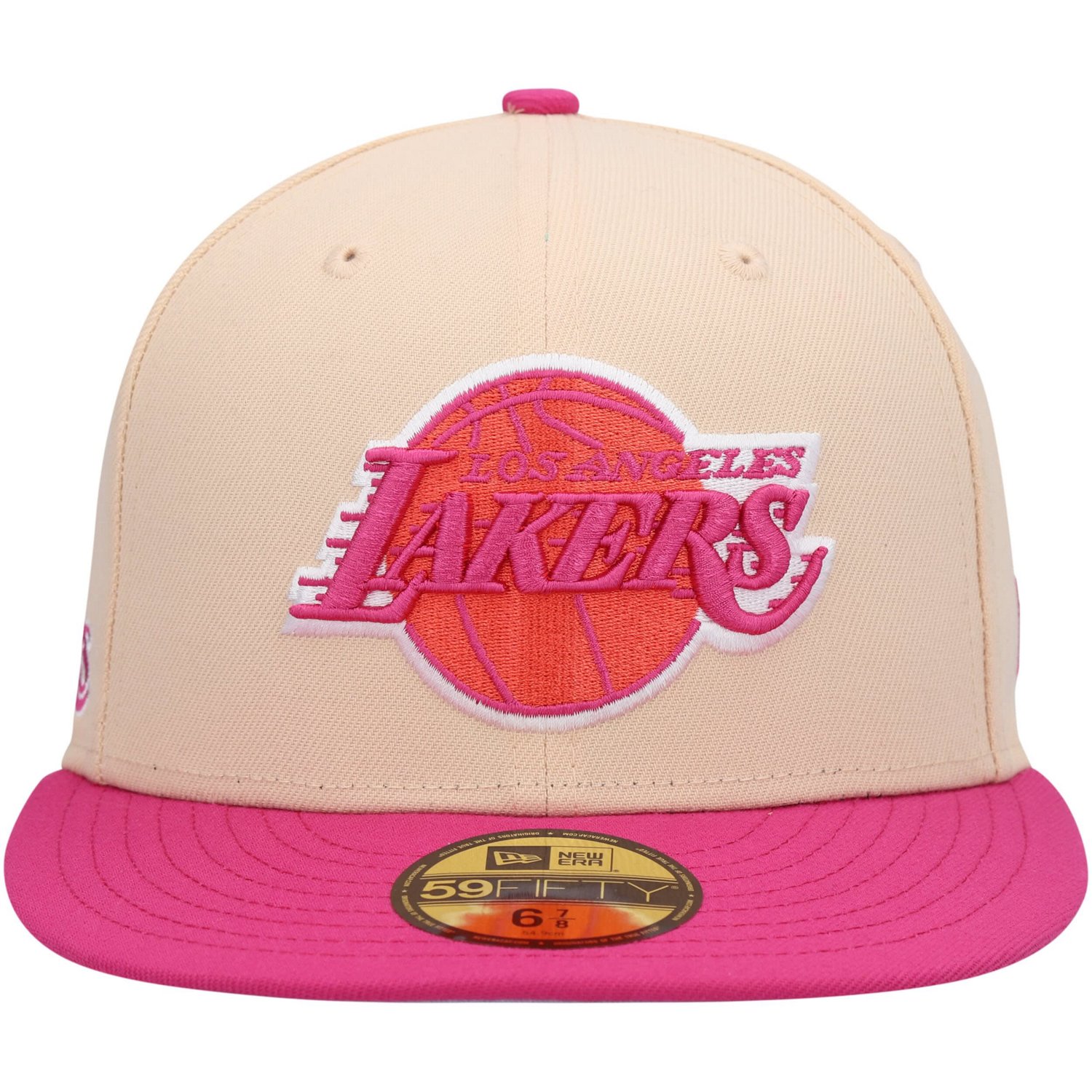 New Era /Pink Los Angeles Lakers Passion Mango 59FIFTY Fitted Hat