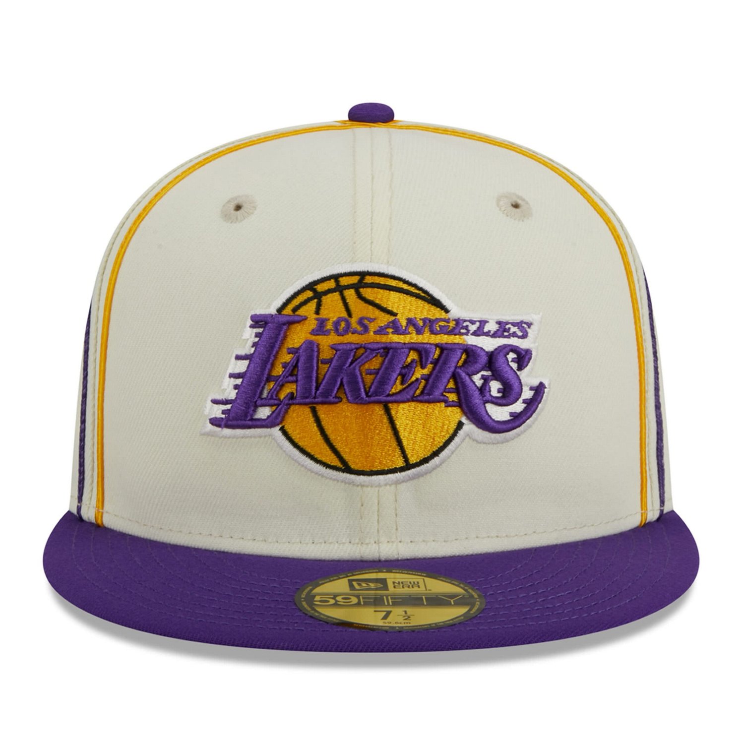 New Era /Purple Los Angeles Lakers Piping 2-Tone 59FIFTY Fitted Hat - view number 2