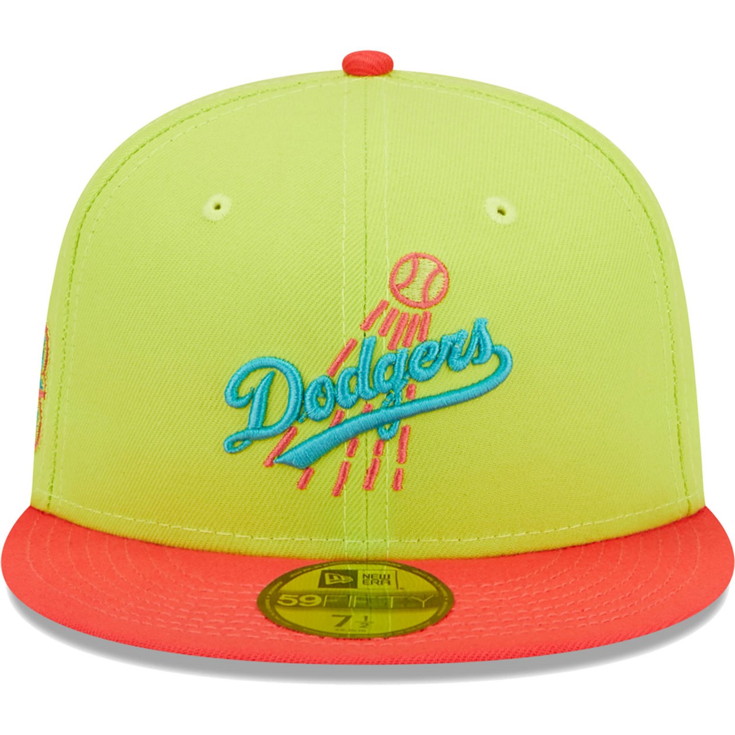 New Era /Red Los Angeles Dodgers Cyber Highlighter 59FIFTY Fitted Hat