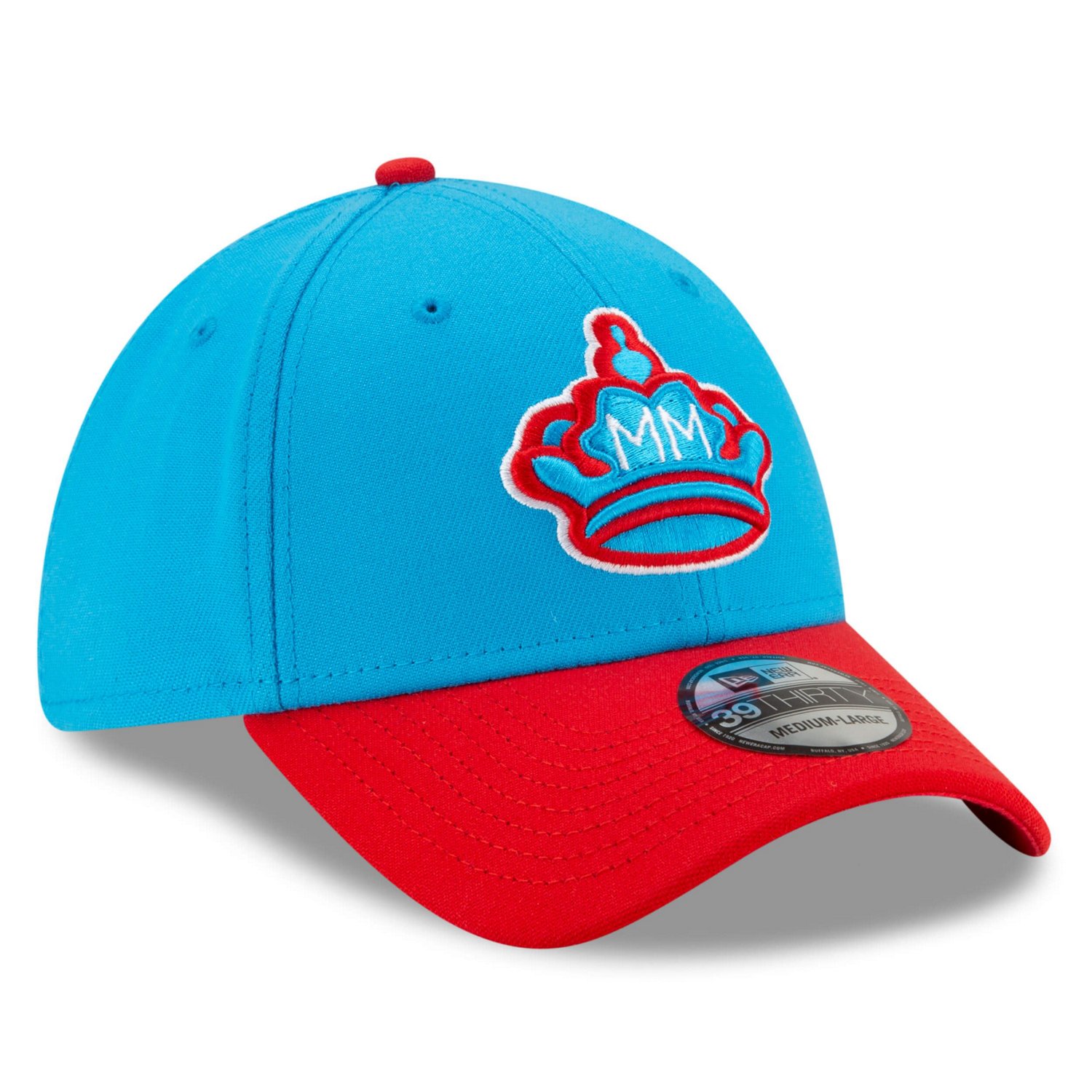 New Era /Red Miami Marlins 2021 City Connect 39THIRTY Flex Hat                                                                   - view number 3