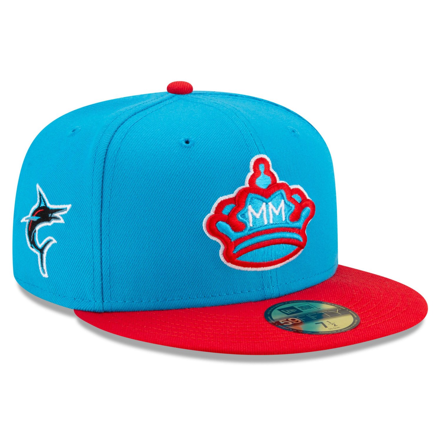 New Era /Red Miami Marlins 2021 City Connect 59FIFTY Fitted Hat                                                                  - view number 1