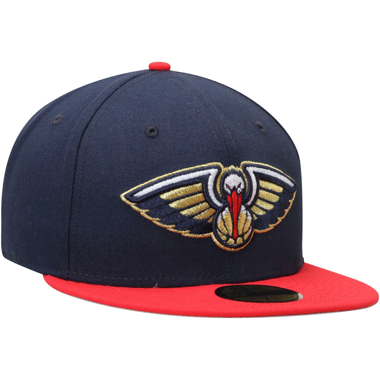 New Era /Red New Orleans Pelicans Official Team Color 2Tone 59FIFTY Fitted Hat - view number 3