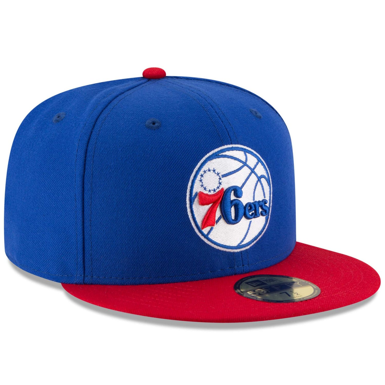 New Era /Red Philadelphia 76ers Official Team Color 2Tone 59FIFTY Fitted Hat                                                     - view number 3