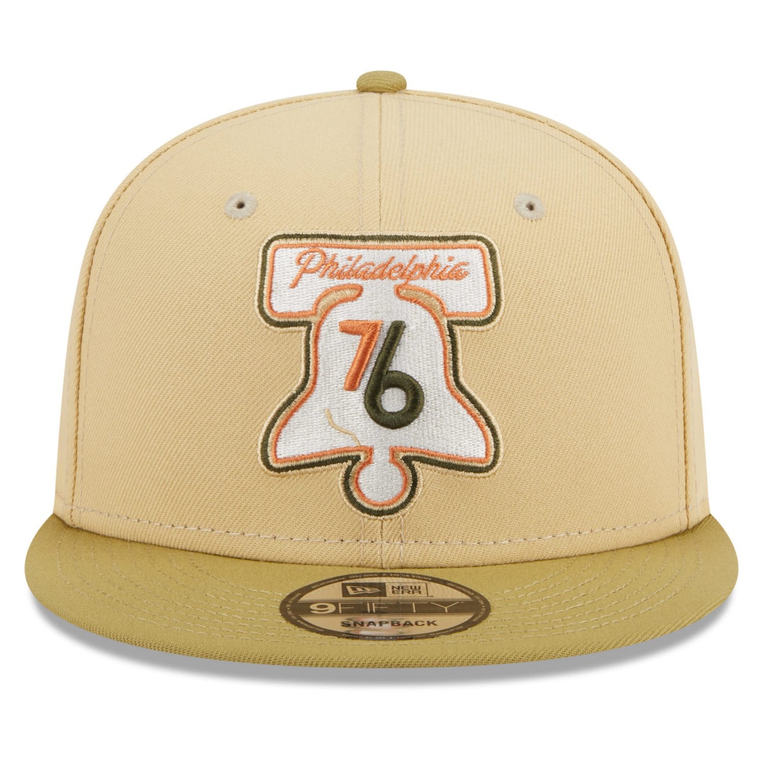 New Era /Tan Philadelphia 76ers Green Collection Repreve 9FIFTY Snapback Hat - view number 2