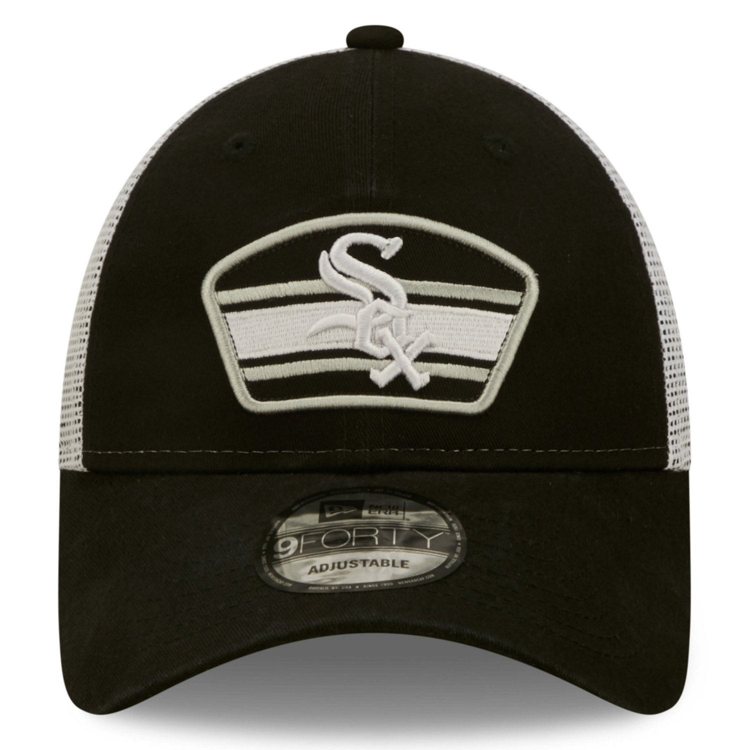 New Era /White Chicago White Sox Logo Patch 9FORTY Trucker Snapback Hat                                                          - view number 2