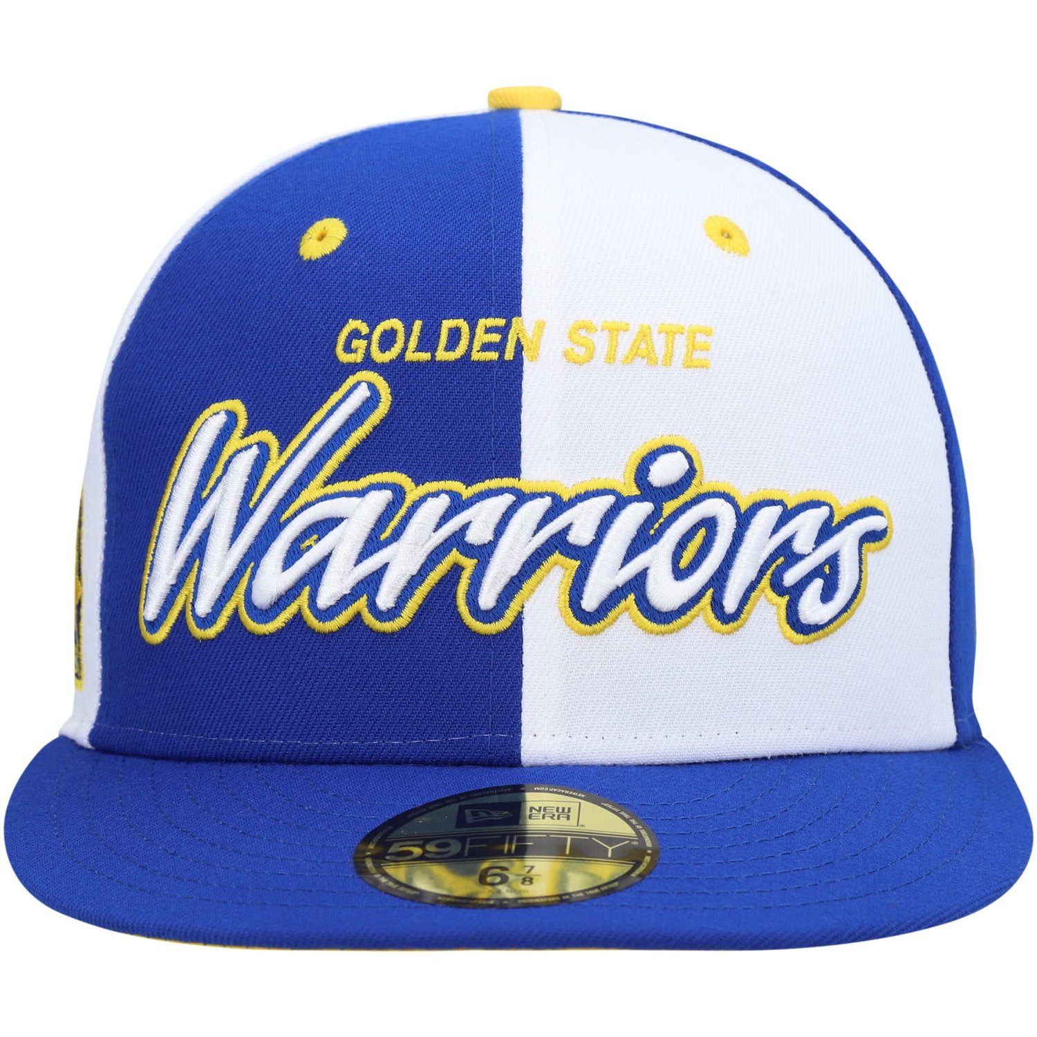 New Era /White Golden State Warriors Script Pinwheel 59FIFTY Fitted Hat - view number 2