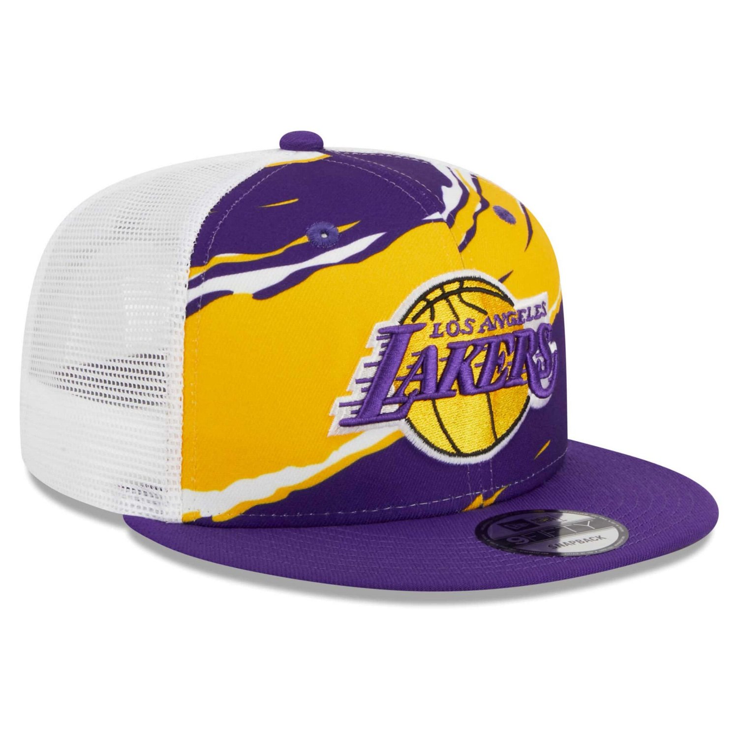 New Era /White Los Angeles Lakers Tear Trucker 9FIFTY Adjustable Hat
