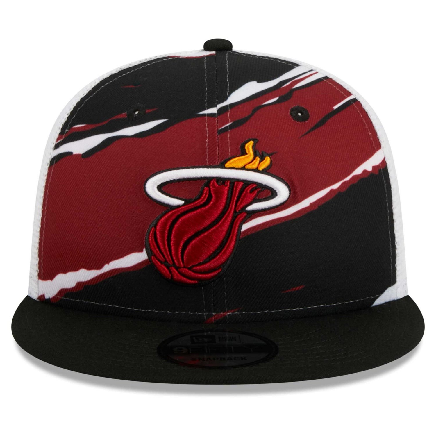 New Era /White Miami Heat Tear Trucker 9FIFTY Adjustable Hat - view number 2