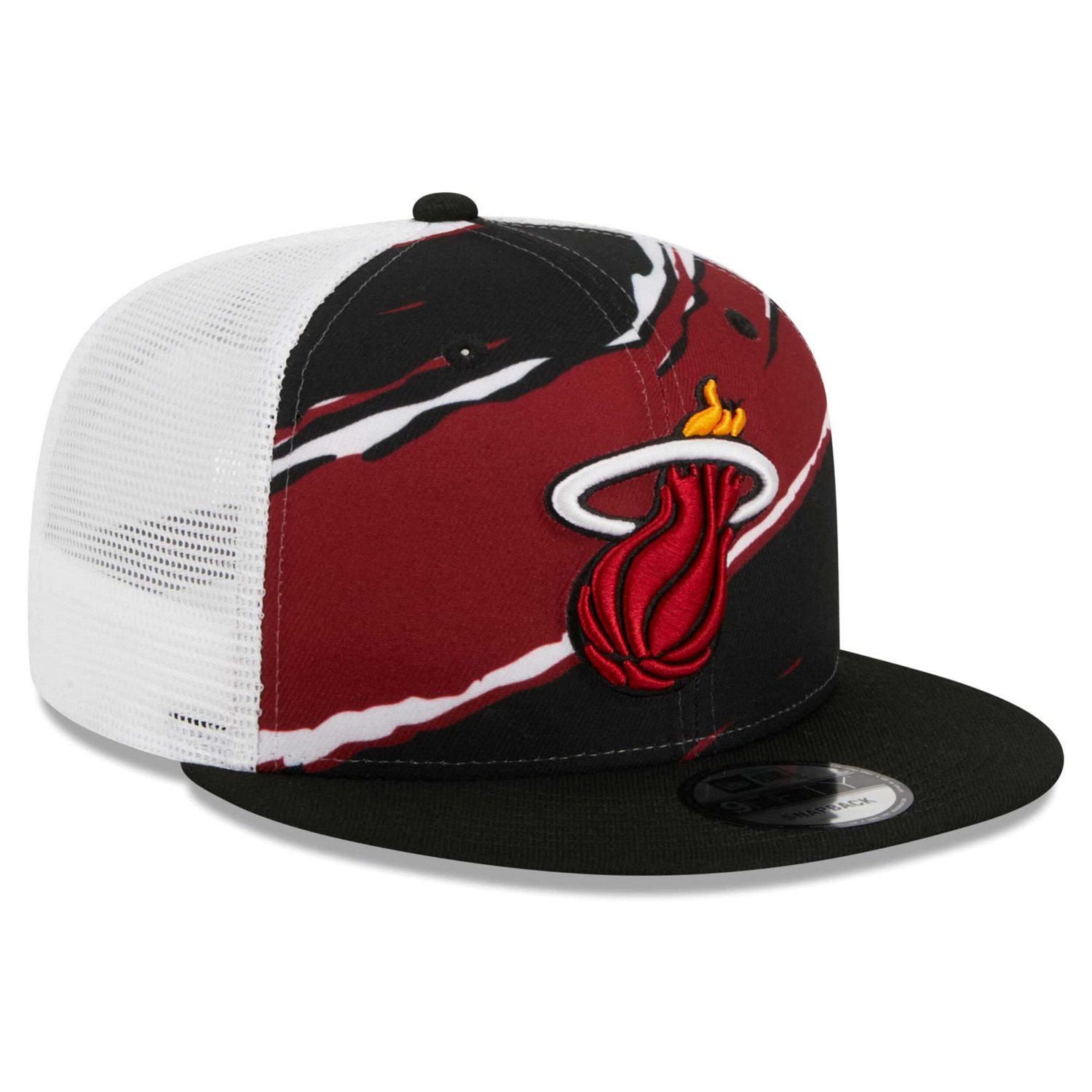New Era /White Miami Heat Tear Trucker 9FIFTY Adjustable Hat