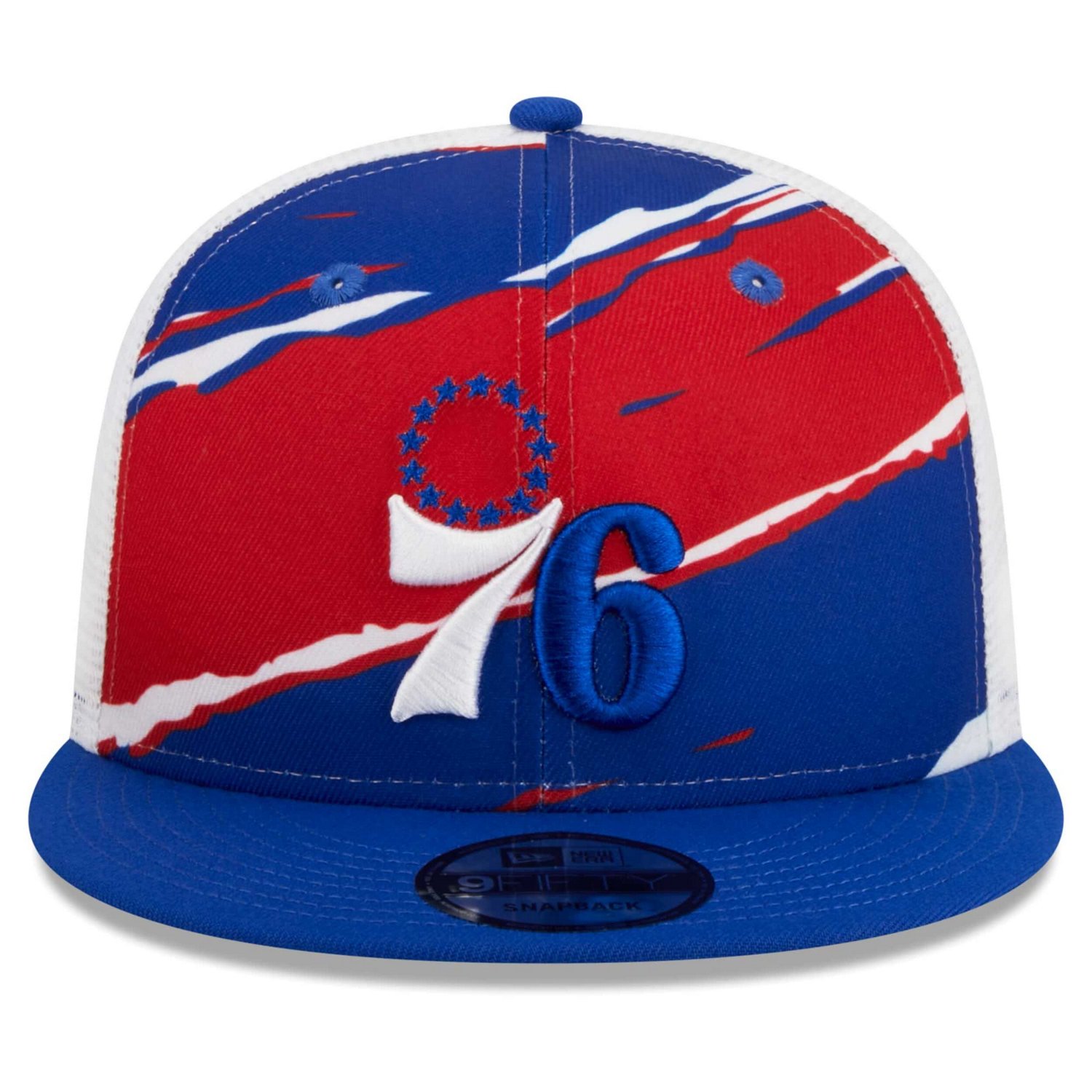 New Era /White Philadelphia 76ers Tear Trucker 9FIFTY Adjustable Hat - view number 2