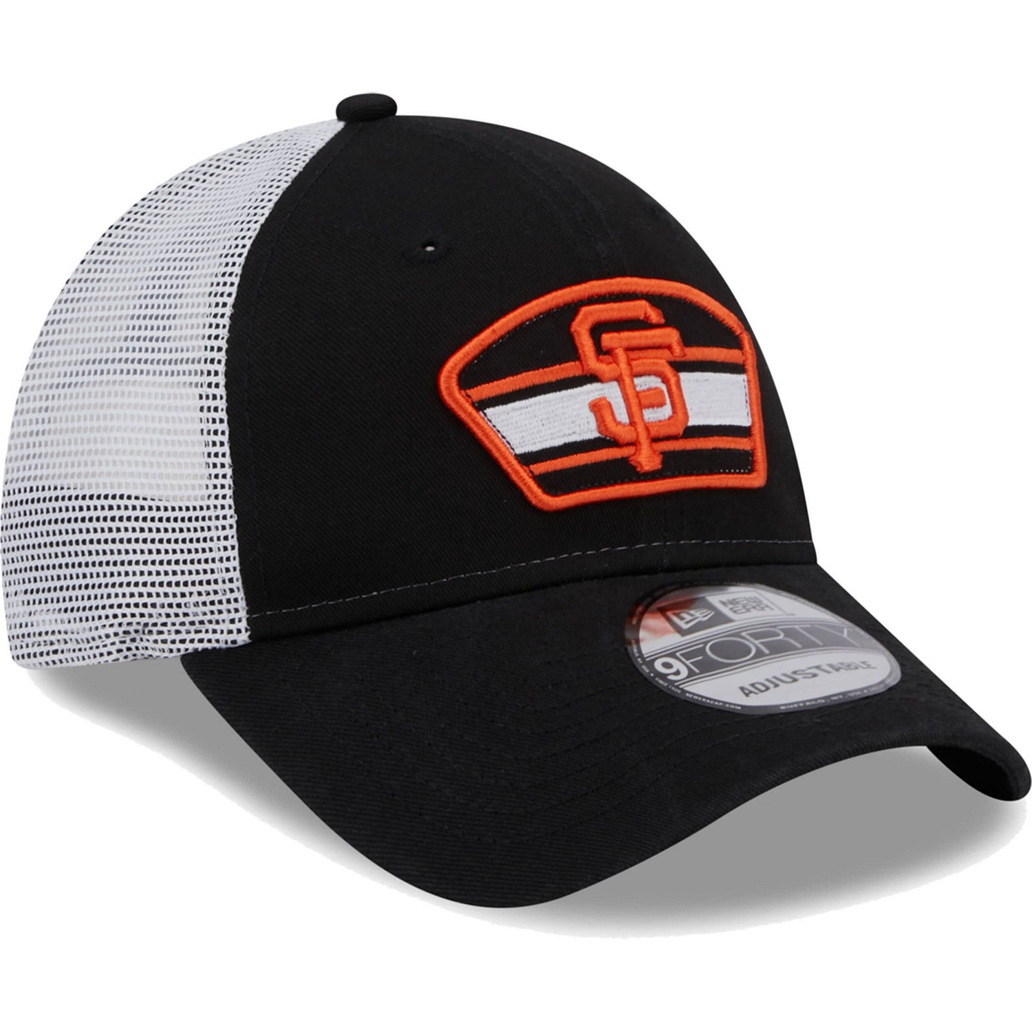 New Era /White San Francisco Giants Logo Patch 9FORTY Trucker Snapback Hat