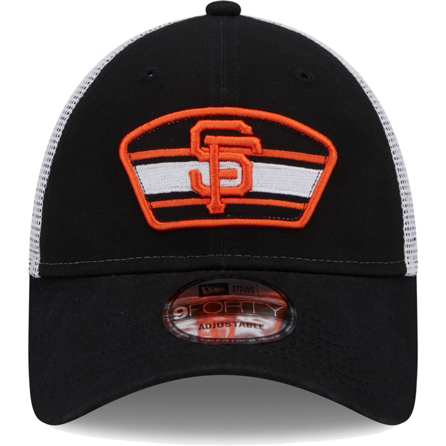 New Era /White San Francisco Giants Logo Patch 9FORTY Trucker Snapback Hat                                                       - view number 2