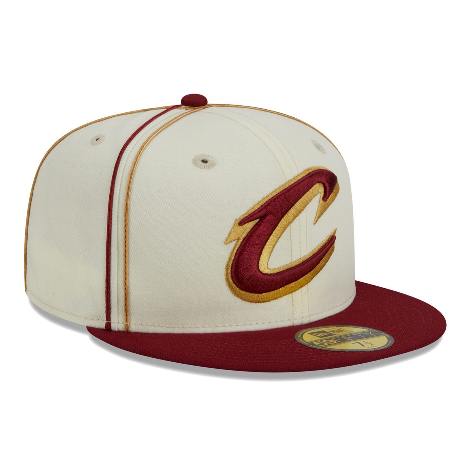New Era /Wine Cleveland Cavaliers Piping 2-Tone 59FIFTY Fitted Hat                                                               - view number 3