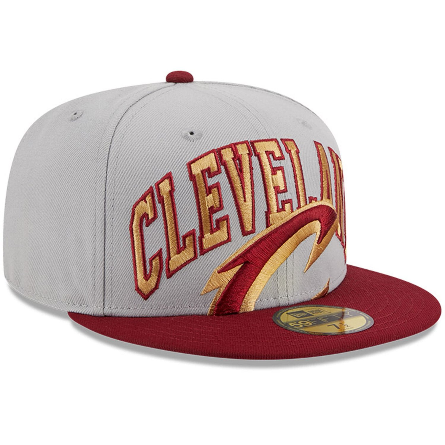 New Era /Wine Cleveland Cavaliers Tip-Off Two-Tone 59FIFTY Fitted Hat - view number 3