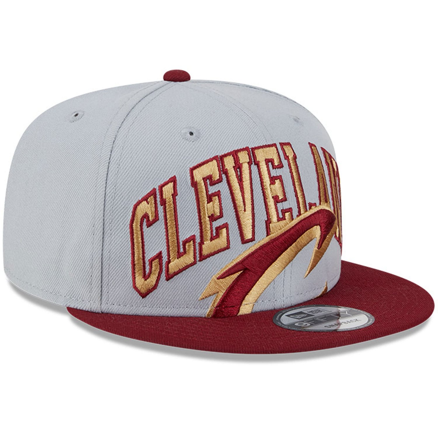 New Era /Wine Cleveland Cavaliers Tip-Off Two-Tone 9FIFTY Snapback Hat - view number 3