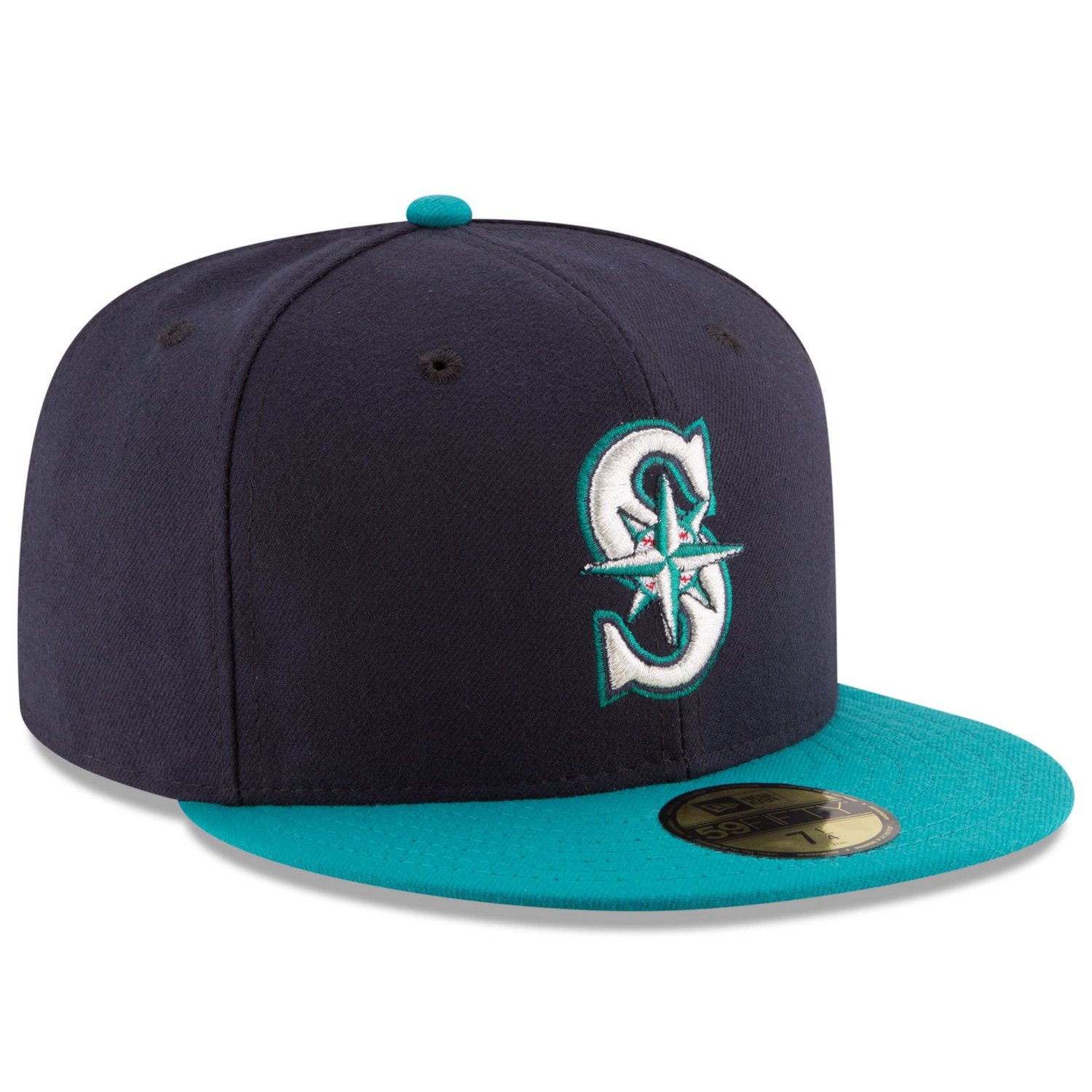 New Era Aqua Seattle Mariners Alternate Authentic Collection On Field 59FIFTY Fitted Hat