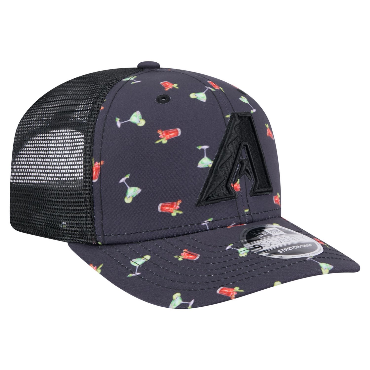 New Era Arizona Diamondbacks Adventure Drinks Pattern 9SEVENTY Stretch-Snap Hat