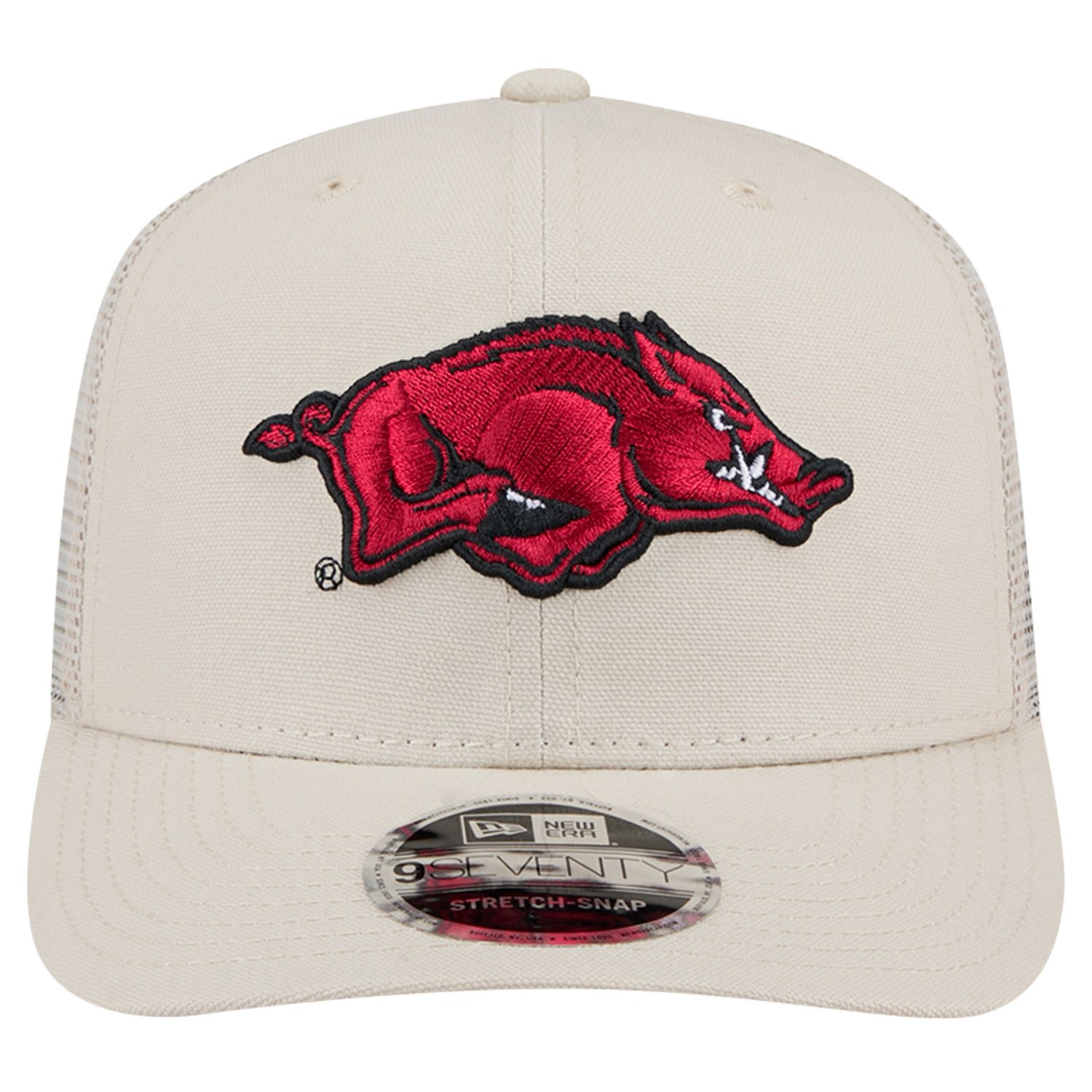 New Era Arkansas Razorbacks Canvas 9SEVENTY Stretch-Snap Adjustable Hat - view number 2