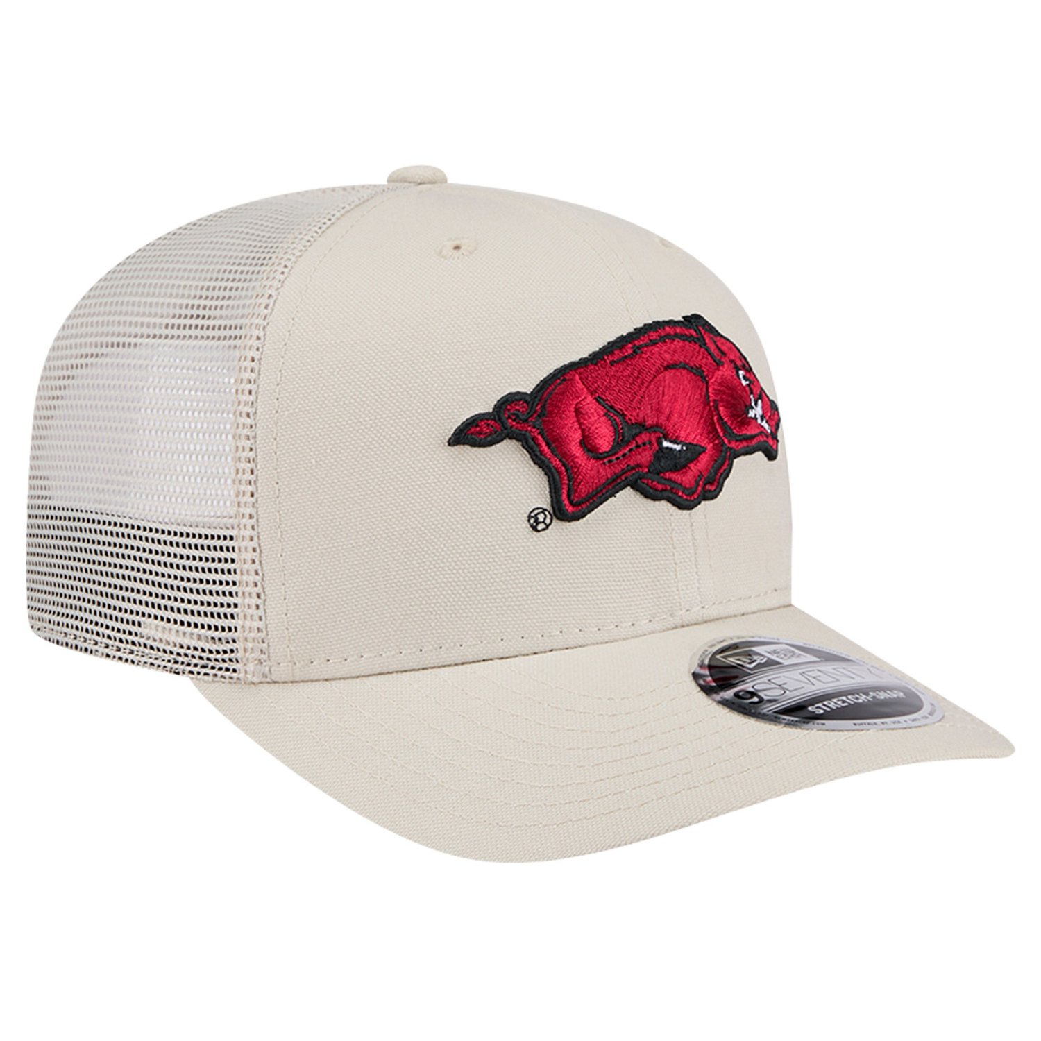 New Era Arkansas Razorbacks Canvas 9SEVENTY Stretch-Snap Adjustable Hat - view number 3