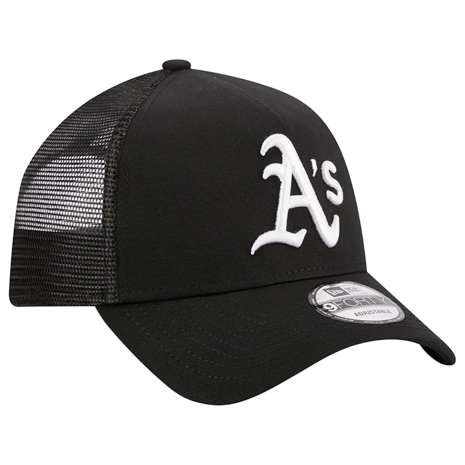 New Era Athletics A-Frame 9FORTY Trucker Adjustable Hat - view number 3