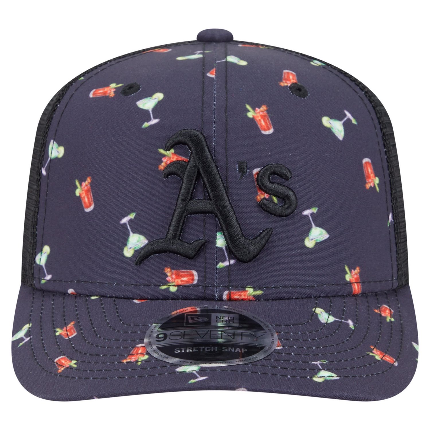 New Era Athletics Adventure Drinks Pattern 9SEVENTY Stretch-Snap Hat - view number 2