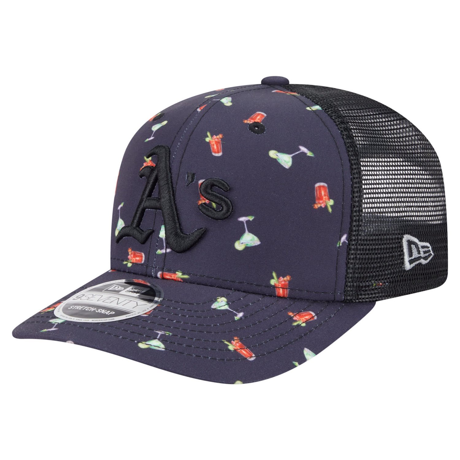New Era Athletics Adventure Drinks Pattern 9SEVENTY Stretch-Snap Hat