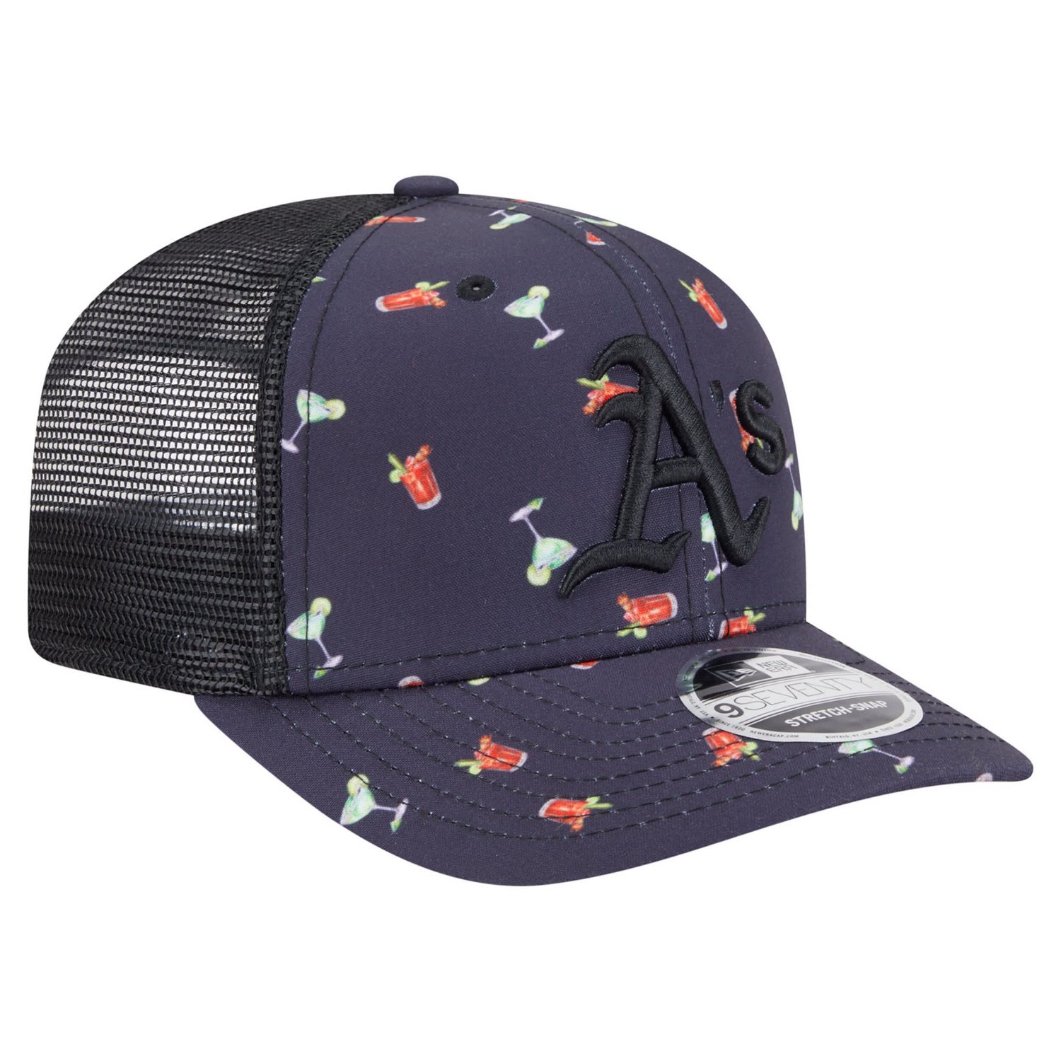New Era Athletics Adventure Drinks Pattern 9SEVENTY Stretch-Snap Hat - view number 3