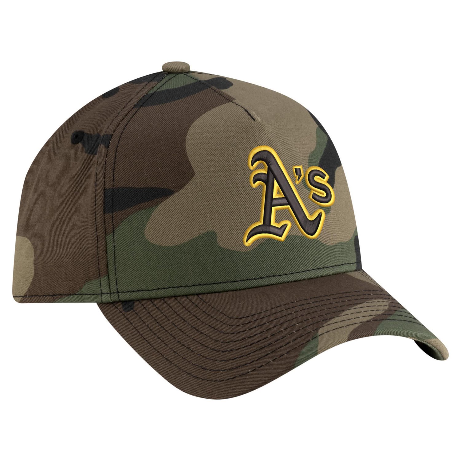 New Era Athletics Woodland Team Pop 9FORTY A-Frame Adjustable Hat
