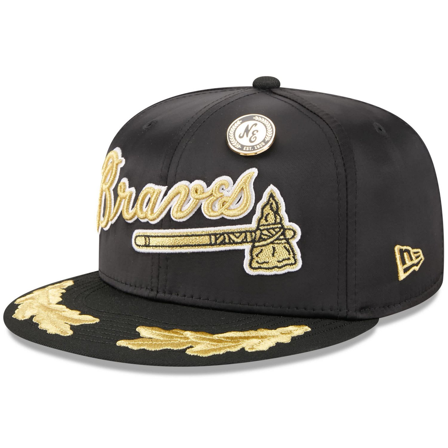 New Era Atlanta Braves 2025 59FIFTY Day Gold Leaf 59FIFTY Fitted Hat - view number 1