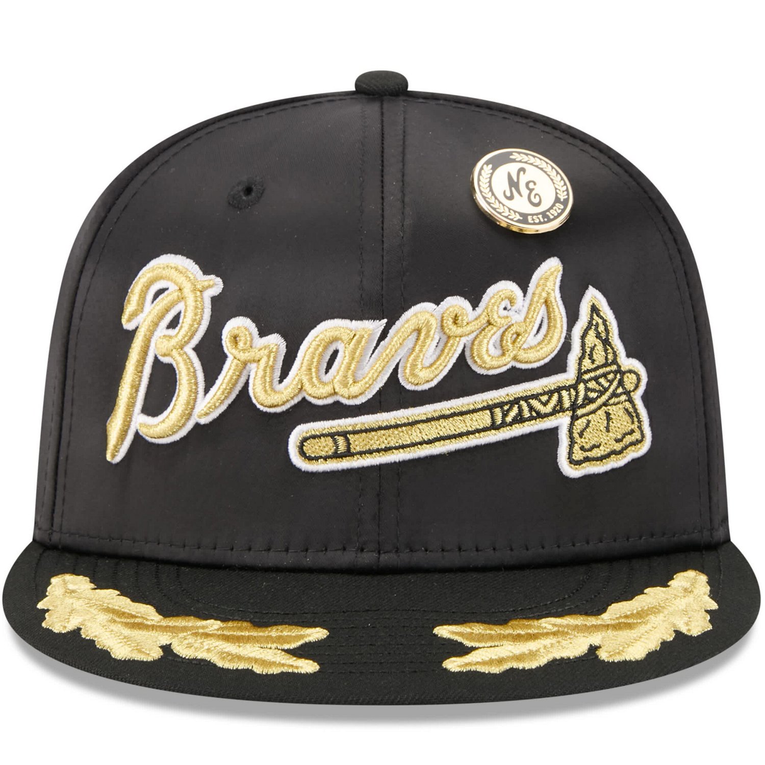 New Era Atlanta Braves 2025 59FIFTY Day Gold Leaf 59FIFTY Fitted Hat - view number 2