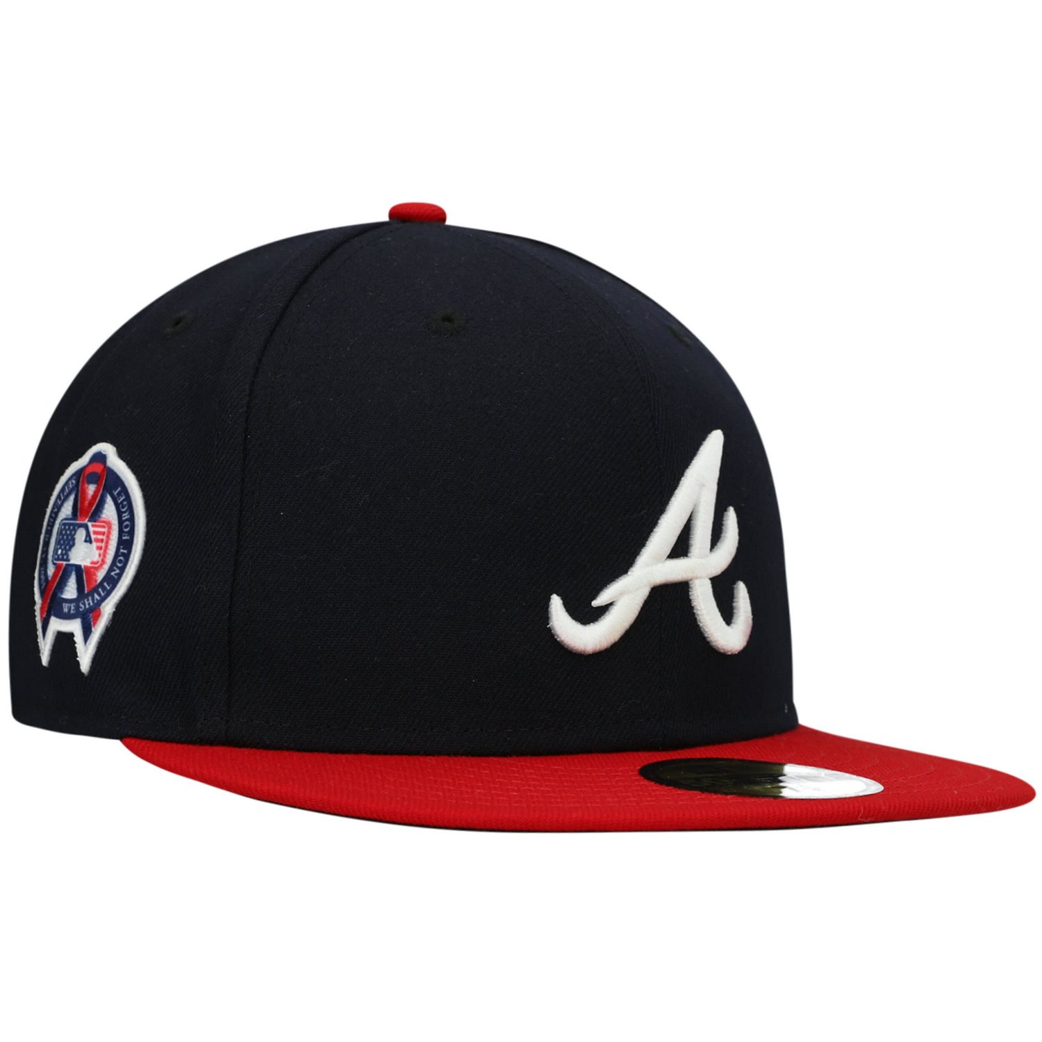 New Era Atlanta Braves 9/11 Memorial Side Patch 59FIFTY Fitted Hat                                                               - view number 1